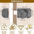 thumbnail image 2 of Combination Cabinet Lock, 3-Digit Password Cabinet Lock Zinc Alloy Mechanical Keyless Safety Door Latch, Grey, 2 of 7