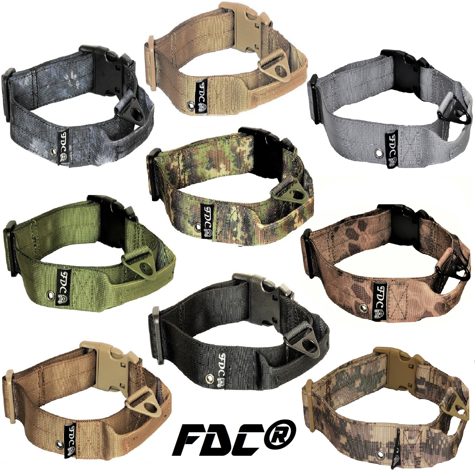 Heavy Duty Military Army Tactical Dog Collar Handle Width 1.5in Plastic