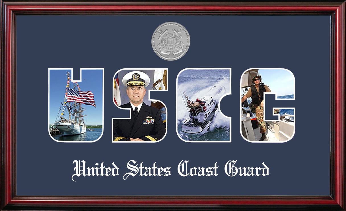 Campus Images CGSSPT002S Coast Guard Collage Photo Petite Frame with Silver Medallion