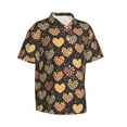thumbnail image 2 of Daiia Heart Hawaiian Shirt for Men Gentle Cotton Regular Short Sleeve Casual-Large, 2 of 9