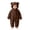 Brown-9uNDP, variant on OJSFQUFP Baby Newborn Bear Outfit Fleece Snowsuit Winter Clothes Hooded Jumpsuit Romper for Baby boy girl