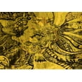 thumbnail image 1 of Ahgly Company Machine Washable Indoor Rectangle Oriental Yellow Industrial Area Rugs, 4' x 6', 1 of 4