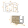thumbnail image 3 of FM FURNITURE Aspen Kitchen Island Two Doors Engineered Wood White, 3 of 7