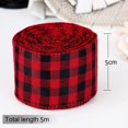 thumbnail image 2 of 1 volume Plaid Burlap Rustic Ribbon for Gifts & Crafts for Home Wedding Decorations(1.96 Inches ), 2 of 5