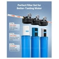 thumbnail image 3 of Whole House Water Filter System 3-Stage - Sediment, GAC, CTO - 4.5x20" Home Water Purifier - Reduces Chlorine, Taste, Odor, Rust & VOCs, 3 of 9