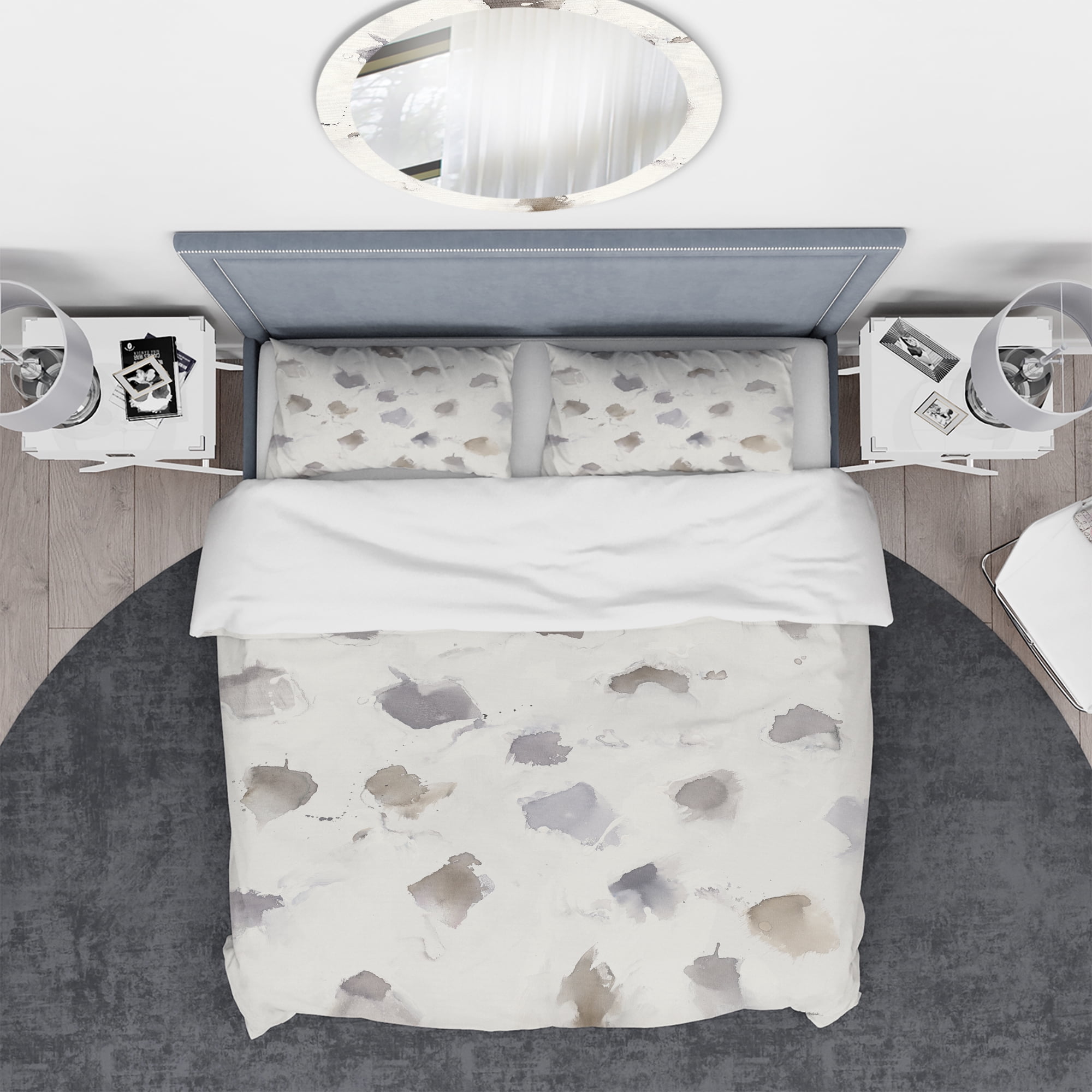 Designart 'Brown Nougat' Geometric Duvet Cover Set