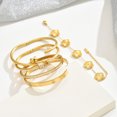 thumbnail image 3 of Europa y los Estados Unidos pulsera de la suerte de trébol de cuatro hojas de acero inoxidable caliente pulsera de uñas de moda para mujer brazaletes de oro, 3 of 5
