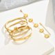 thumbnail image 3 of Europa y los Estados Unidos pulsera de la suerte de trébol de cuatro hojas de acero inoxidable caliente pulsera de uñas de moda para mujer brazaletes de oro, 3 of 5