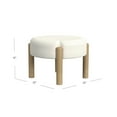 thumbnail image 3 of HomePop Luna Round Upholstered Ottoman, Cream Boucle, 3 of 11