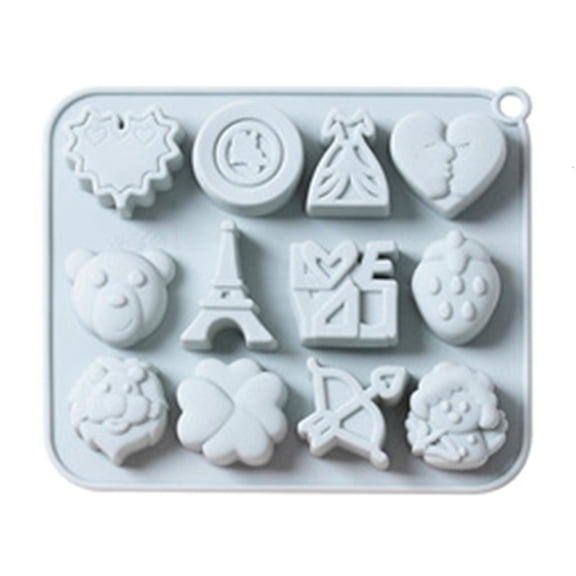 SDFGTstore Chocolate Candy Mold Love Theme Silicone Mold Valentine's Day Anniversary Party