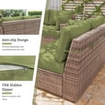 thumbnail image 3 of Pakunoda 8Pcs Cushion Covers for Outdoor Furniture, Waterproof Patio Cushion Covers Replacement Slipcovers with Zipper, Washable Reusable Outdoor Cushion Covers Light Green, Covers Only, 3 of 7