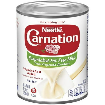 Carnation Nestle Evaporated Fat Free Milk, 12 Ounce -- 24 per Case.