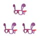 thumbnail image 2 of Qarigey Gafas de Pascua con purpurina, juego de disfraces, marcos de anteojos de plástico para cumpleaños, accesorios de decoración para Type1 NO1, 2 of 6