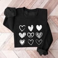 thumbnail image 2 of VBARHMQRT Chandail Blanc Chandails de la Saint-Valentin pour Femmes Chandail Graphique Cœur d'Amour Chandail d'Hiver à Col Rond Manches Longues, 2 of 4