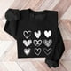 thumbnail image 2 of Gibobby Divertidas Sudaderas Sudaderas para el día de San Valentín para mujer con estampado de corazón de amor, sudaderas de manga larga con cuello redondo de invierno (Negro, XL), 2 of 4