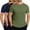 C- Black/Navy Blue/Army Green -3 Pack, variant on COOFANDY Men's Crew Neck T-Shirts Short Sleeve 2 Pack Casual Summer Slim Fit Basic Tee Shirt