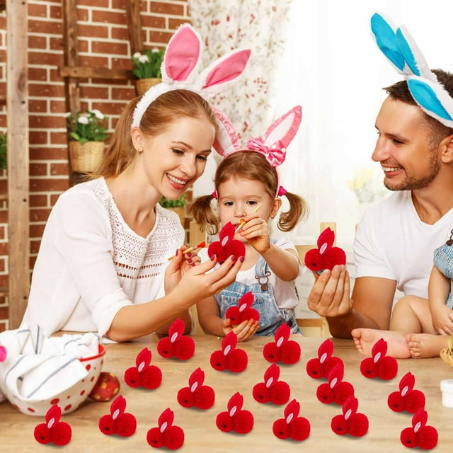 20pcs Easter Decoration Mini Bunny Easter Bunny Doll Toy Gift