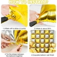 thumbnail image 2 of LQQBOX Gold Square Foil Balloon Wall,25Pcs Double Sided Balloons Backdrop Helium Polyester Film Balloon Tunnel Arch Garland Kit for Birthday Bridal Anniversary Baby Shower Party Decorations, 2 of 7