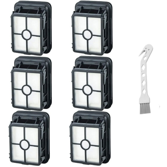 6 Pack Bissell CrossWave Vacuum Replacement Filters - Compatible with CrossWave 1785, Pet Pro 2306A, Max 2551/2554A/2596, HydroSteam 35151/3518 & More, Part 1608684