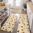 thumbnail image 2 of Yellow Lemon Fruit Leaves LightPink Pattern Kitchen Rugs Sets Of 3,Kitchen Runner Rugs Non Skid Washable,Decorative Kitchen Floor Mats for Kitchen,Sink,Laundry,17"x30"+ 17"x47" + 17"x59", 2 of 6