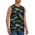 thumbnail image 2 of Pofeuu Colorful Skateboard Print Men's Muscle T-Shirt, Sleeveless, Muscle Tank, Classic Muscle Tee Top For Men Casual Sleeveless Muscle T-Shirt Trendy Clothes-XX-Large, 2 of 7