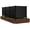 Black, variant on Betisef Privacy Fence Panels 48''W x 45.4''H, Outdoor Privacy Screen & Trash Can Enclosure, PVC Weather-Resistant Fence for AC Unit, Pool Equipment, Backyard Garden, Easy Assembly(2 Panels)