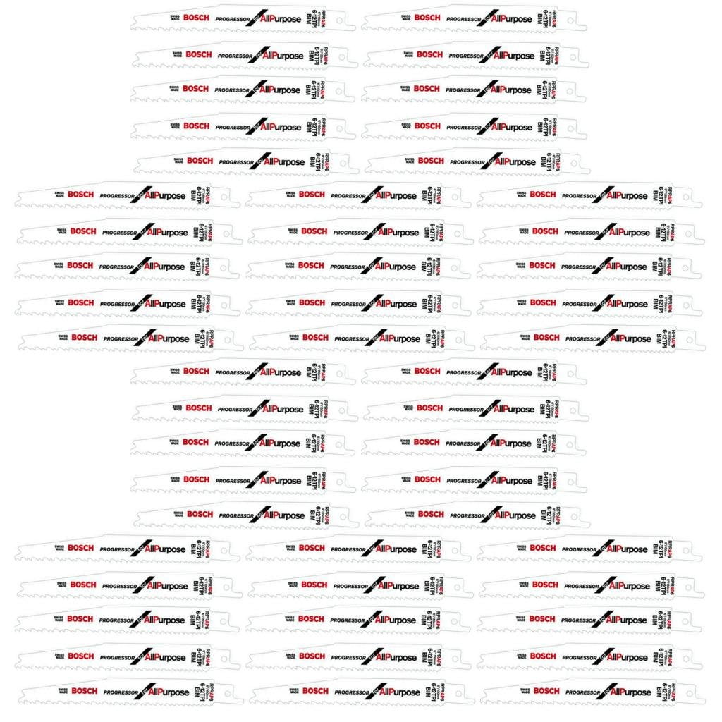 Bosch RPRAP6 (50 Pack) 6-Inch 6/12 TPI Wood Cutting Reciprocating Saw Blades # RPRAP6B-50PK