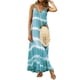 thumbnail image 3 of Vestido largo con cuello en V Ropa de verano Vestido suelto sin mangas a rayas, Verde, M Methold AP001806-17, 3 of 5