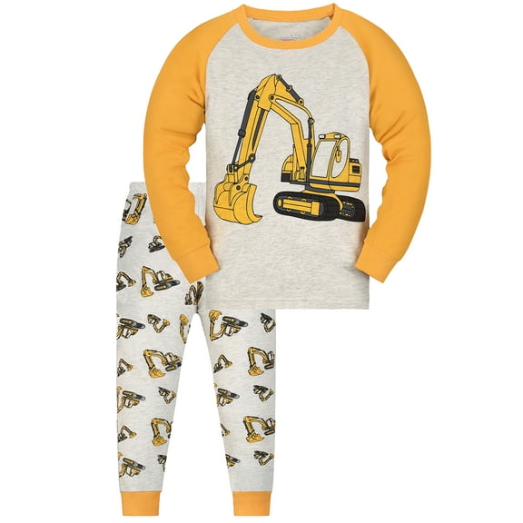 WIBACKER Boys Pajamas Little Toddler Boys Long Sleeves and Pants Pajamas 2-Piece Pjs Set Kids Sleepwear