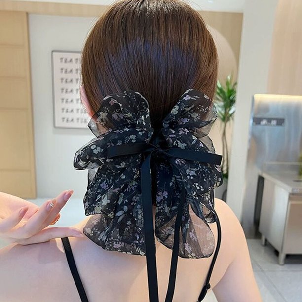 Elegante horquilla de alta gama con forma de tiburón y pinza para el pelo de plumas negras grandes para mujer