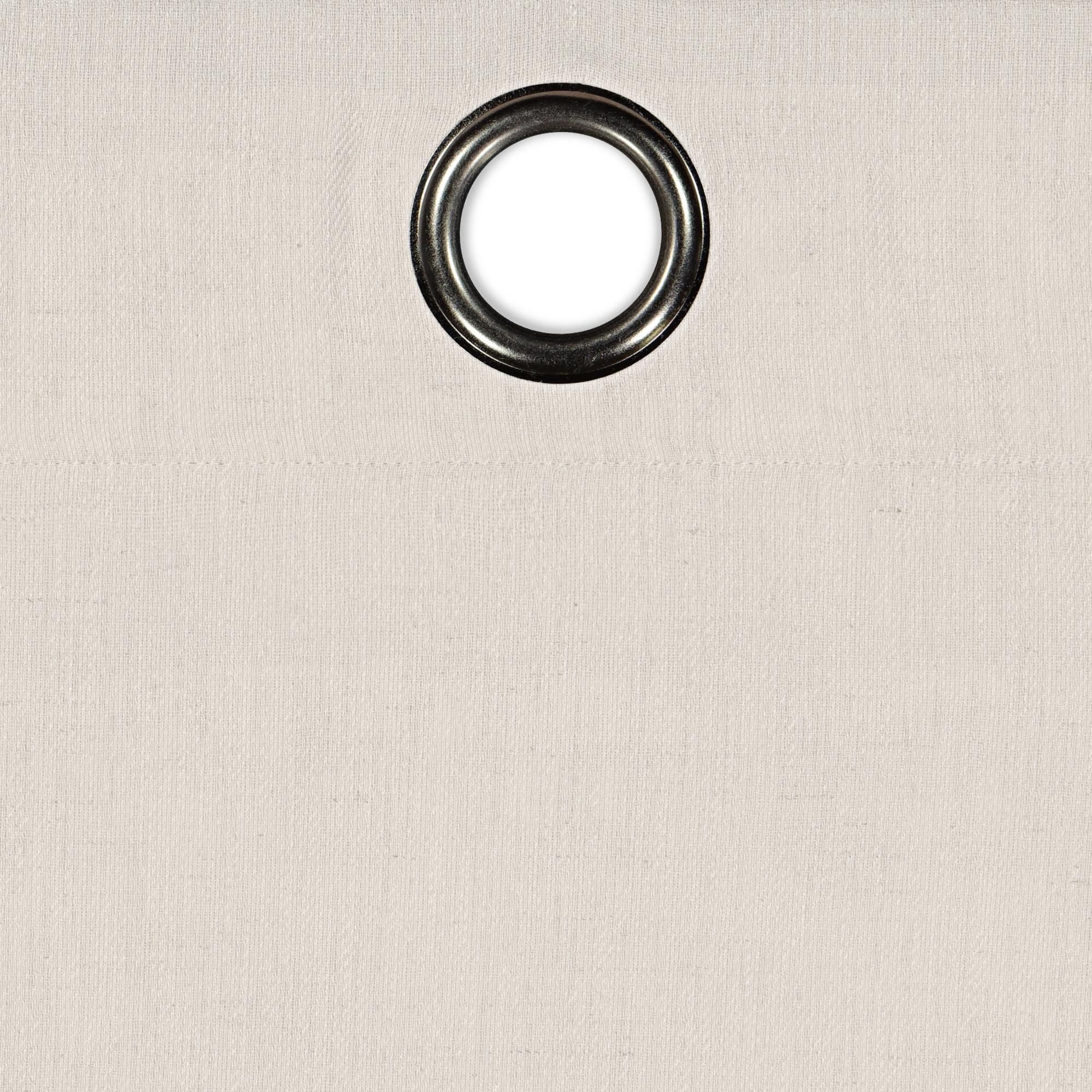 Eclipse Hadley 100% Blackout Curtain Panel, Linen Blend Grommet Window Curtain, 1 Panel, 50 In Wide x 84 In Long, Ivory