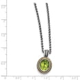 thumbnail image 2 of Sterling Silver Two Tone Silver And Gold Plated Sterling Silver w/Peridot Necklace, 2 of 5