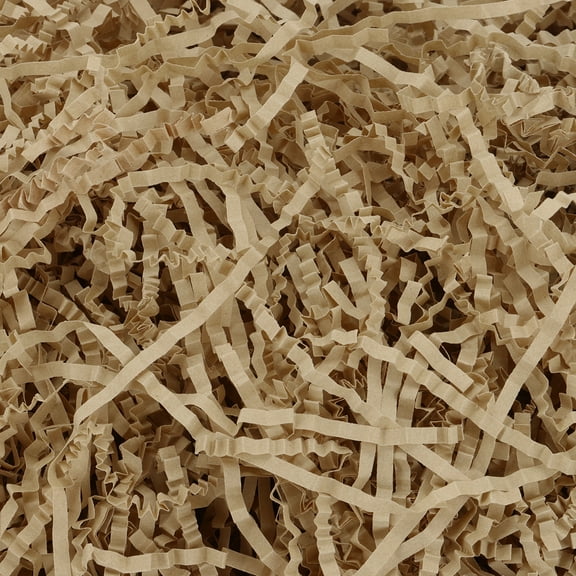 Uxcell 4 oz Crinkle Cut Paper, Shred Packing Grass Cushion Paper for Gift Wrapping and Decorations Light Brown