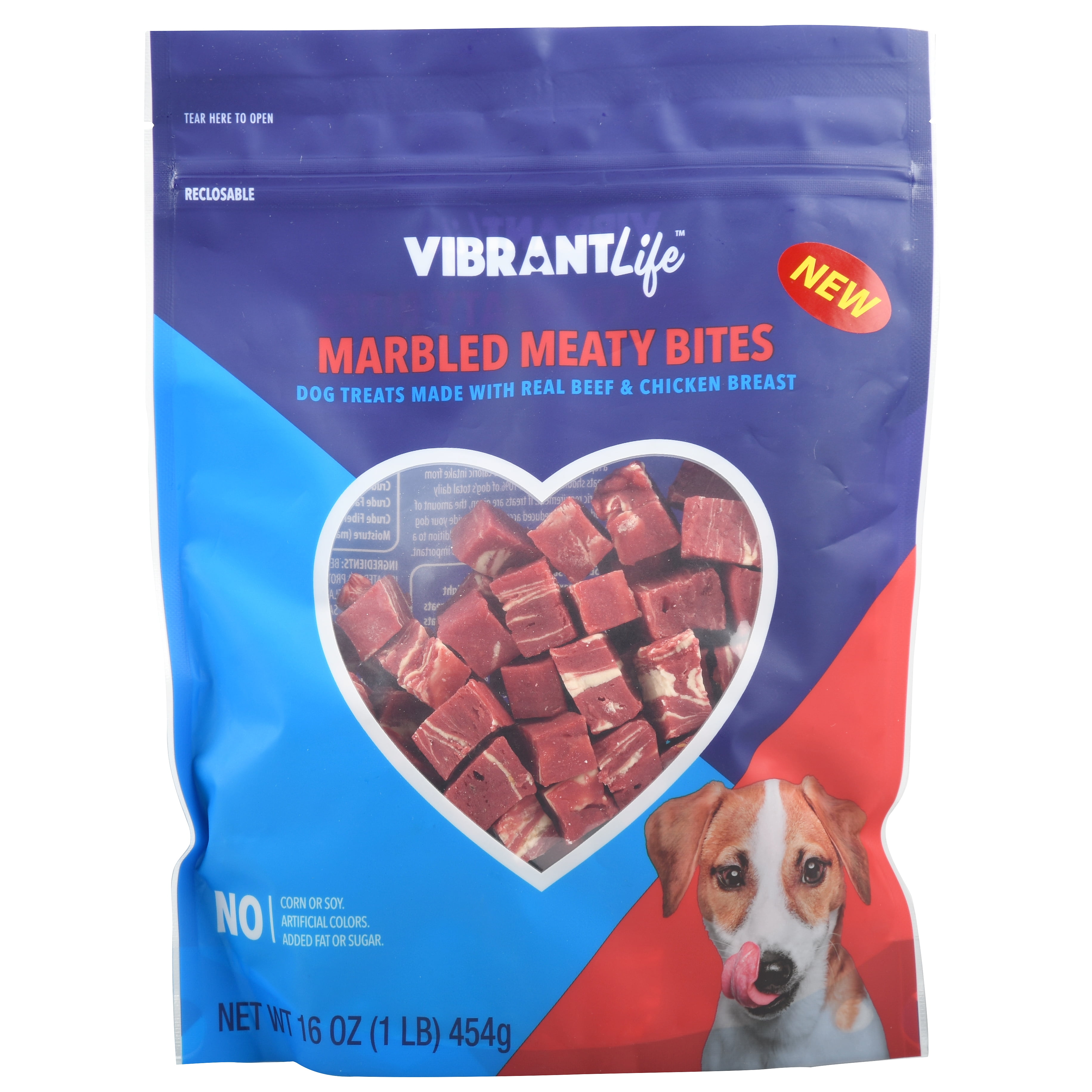 Vibrant Life Marbled Meaty Bites Dog Treats, 16 oz