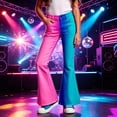 thumbnail image 2 of JAJAHO Girls Flare Leggings Kids Gradient Stretchy Flat Front Bootcut Pants, Sizes 5-16, 2 of 4