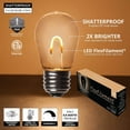 thumbnail image 2 of Wintergreen Lighting Shatterproof FlexFilament LED Warm White S14 Patio Light Bulbs, 5-Pack, E26 Base, 2 of 3
