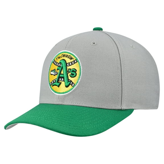 Unisex-Mitchell & Ness  Gray Oakland Athletics Basic Coop Pro Adjustable Hat