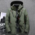 thumbnail image 5 of Chaqueta de plumón de pato blanco de invierno para hombre, chaqueta acolchada gruesa y ajustada con capucha cálida, abrigo informal de alta calidad para hombre, abrigo térmico, 5 of 5
