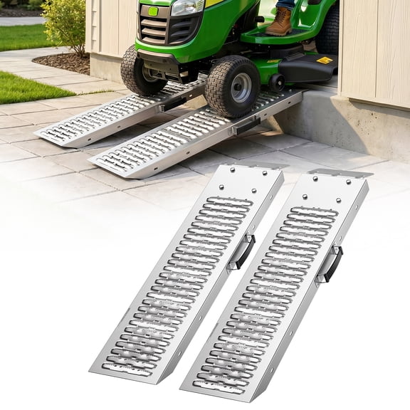 VEVOR Trailer Ramps, 2PCS 39 x 9 in, Heavy-Duty Steel ATV Ramp Set with Anti-Slip Plates, 1200LBS Combined Capacity Loading Ramps for Motorcycles, Lawn Mowers, Farm Tractors, Carts