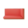 thumbnail image 4 of Benjara Juna Outdoor Left Arm Bench- Cross-Back Open Slat- Red- Acacia Wood, 4 of 5