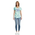 thumbnail image 2 of Way To Celebrate Women's Short Sleeve Scoop Neck Vibing T-Shirt, 2 of 5