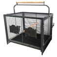 thumbnail image 5 of 25-Inch Portable Elegant and Durable Travel Veterinary Parrot Bird Carrier Play Stand Perch Cage Feeding Bowl Stand with Handle and Accessories, 5 of 7
