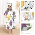 thumbnail image 4 of joogoo Wearable Blanket Hoodie for Grapes Pattern Oversized Sherpa Hooded 3-14 YR M, 4 of 7