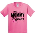 thumbnail image 3 of Inktastic Breast Cancer Awareness My Mommy is a Fighter Youth T-Shirt, 3 of 5