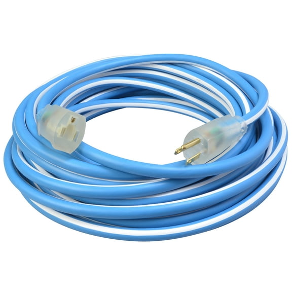 Southwire 1438SW0061 14/3 50' SJEOW Supreme Extension Cord, Blue/White