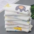 thumbnail image 3 of 4 Pcs Carrés de Coton Réutilisables Serviettes de Visage en Coton Naturel Biologique pour Bébé, 3 of 6