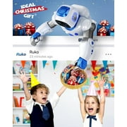 Ruko 1088 Smart Robots for Kids, Large Programmable Interactive RC Robot with Voice Control, APP Control, Present for 4-9 Years Old Kids Boys and Girls, Blue