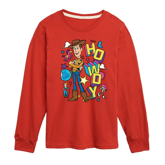 Toy Story 4 - Woody Howdy - Toddler & Youth Long Sleeve Graphic T-Shirt