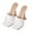White, variant on YDN Women Classic Square Open Toe Slide Mules Kitten High Heel Slip On Sandals Backless Daily Dress Shoes Size 7 White