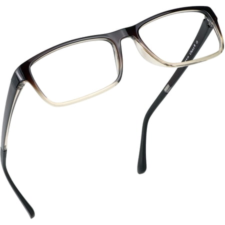 LifeArt Blue Light Blocking Glasses, Anti Eyestrain, Computer Reading Glasses, Gaming Glasses, TV Glasses for Women Men, Anti Glare (Brown, +4.00 Magnification)